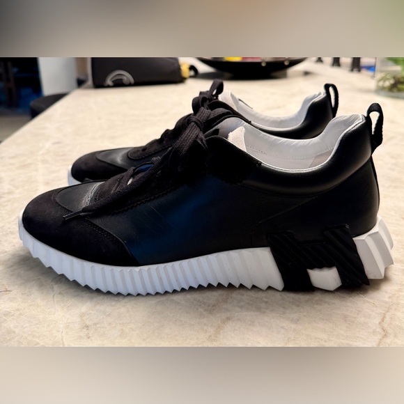 Gently worn Hermes Men's Bouncing Sneakers Sz 44 - Picture 4 of 7